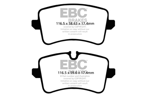 Plaquettes de frein arrière hautes performances EBC Yellowstuff pour Audi RS4/RS5 B8 DP42082R 