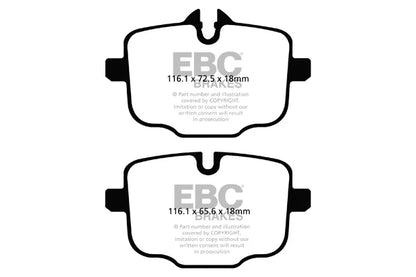 EBC Racing RP-X BMW M3 and M4 G80/G82 Rear Performance Brake Pads DP82089RPX