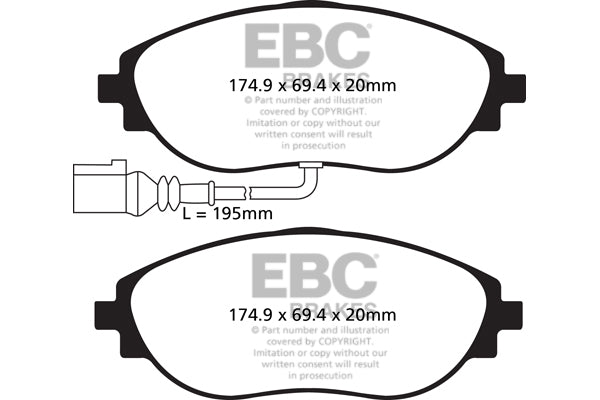 EBC Bluestuff Audi S3 8V Front Performance Brake Pads DP52127NDX