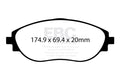 EBC Racing RP-X Cupra Ateca 300PS Front Performance Brake Pads