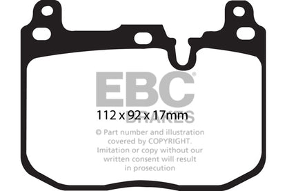 EBC Racing RP-X BMW M3 and M4 F80/F82 Front Performance Brake Pads DP82130RPX