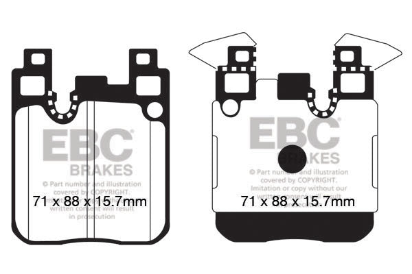 EBC Yellowstuff BMW M135i and M235i F20/F22 Rear Performance Brake Pads DP42133R