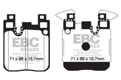 EBC Bluestuff BMW M135i and M235i F20/F22 Rear Performance Brake Pads DP52133NDX