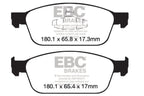 Plaquettes de frein avant EBC Ultimax pour Ford Focus ST Mk3 (OE) DPX2145 