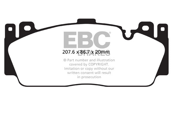 Plaquettes de frein avant hautes performances EBC Racing RP-X pour BMW M5 F10 DP82148RPX 