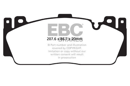 EBC Yellowstuff BMW M6 F12 Front Performance Brake Pads DP42148R