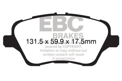 EBC Racing RP-1 Ford Fiesta ST Mk7 Front Performance Brake Pads DP82149RP1