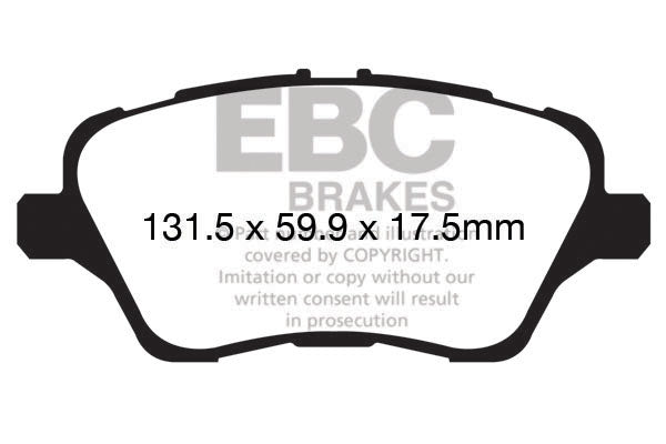 Plaquettes de frein avant EBC Ultimax pour Ford Fiesta ST MK7 (OE) DPX2149 