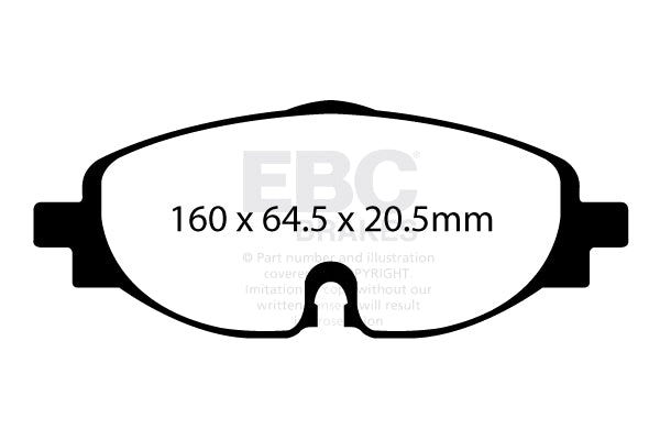 EBC Ultimax VW Polo GTI Mk6 Front OE Replacement Brake Pads DPX2150