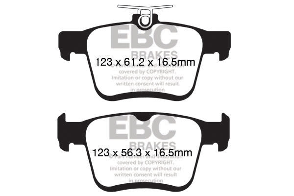 EBC Racing RP-X VW Golf GTI Mk7 Rear Performance Brake Pads DP82153RPX