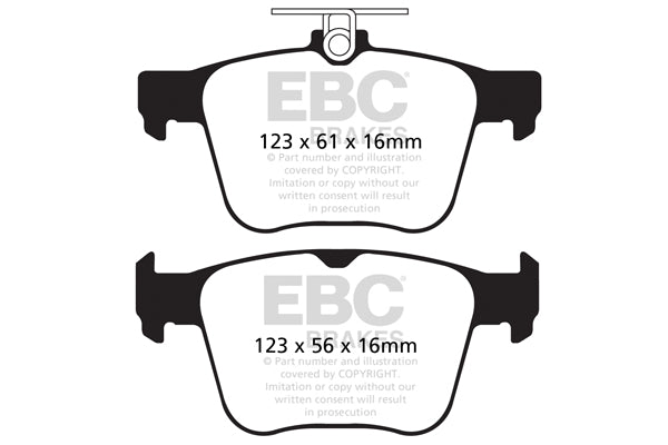 EBC Yellowstuff VW Golf R Mk7 Rear Performance Brake Pads DP42173R