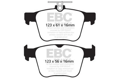 EBC Racing RP-1 Audi S3 8V Rear Performance Brake Pads DP82173RP1