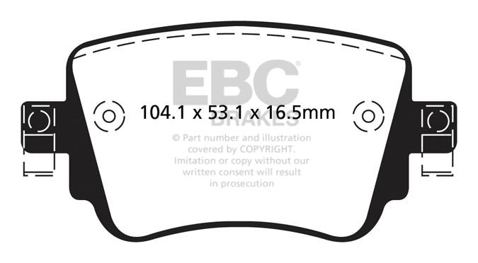 EBC Yellowstuff VW Polo GTI Mk6 Rear Performance Brake Pads DP42201R