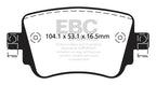 EBC Ultimax VW Polo GTI Mk6 Rear OE Replacement Brake Pads DPX2201