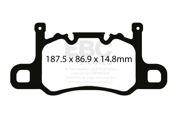 EBC Racing RP-X Porsche Boxster Spyder/Cayman GT4 981 Rear Performance Brake Pads DP82207RPX