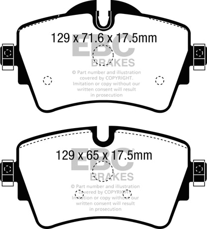 EBC Yellowstuff MINI Cooper S F56 Front Performance Brake Pads