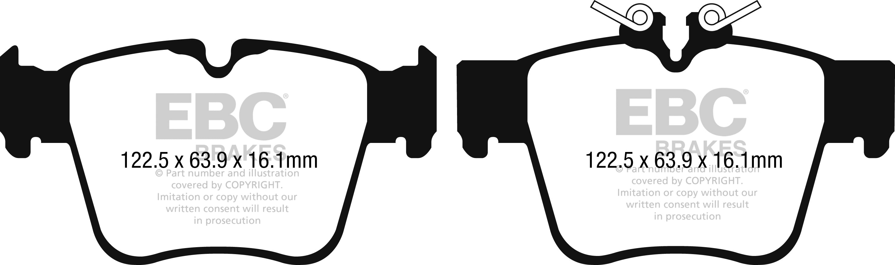 EBC Yellowstuff Mercedes C43 W205 Rear Performance Brake Pads DP42270R