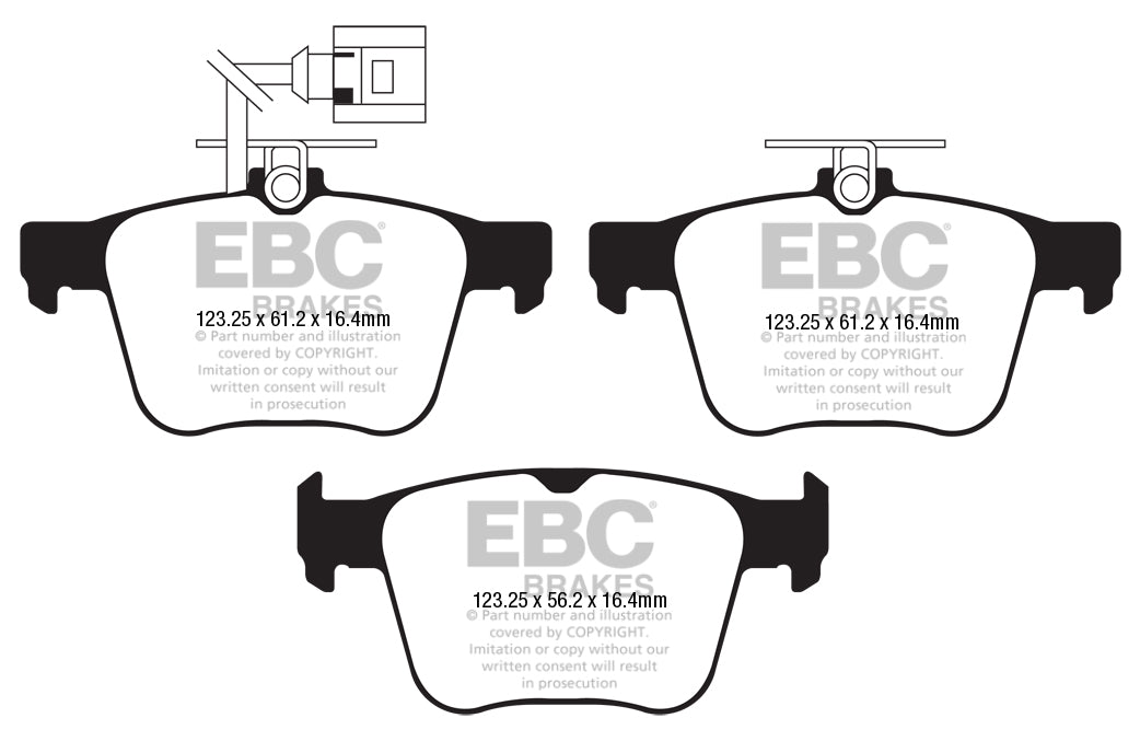 EBC Yellowstuff Audi RS3 8V Rear Performance Brake Pads DP42295R