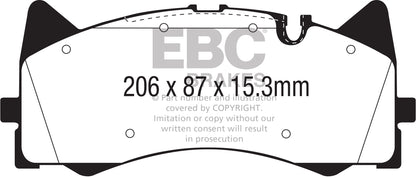 EBC Yellowstuff Mercedes AMG GT Front Performance Brake Pads