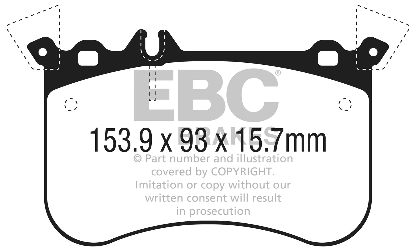 EBC Yellowstuff Mercedes A45 W176 and CLA45 C117 Front Performance Brake Pads DP42311R