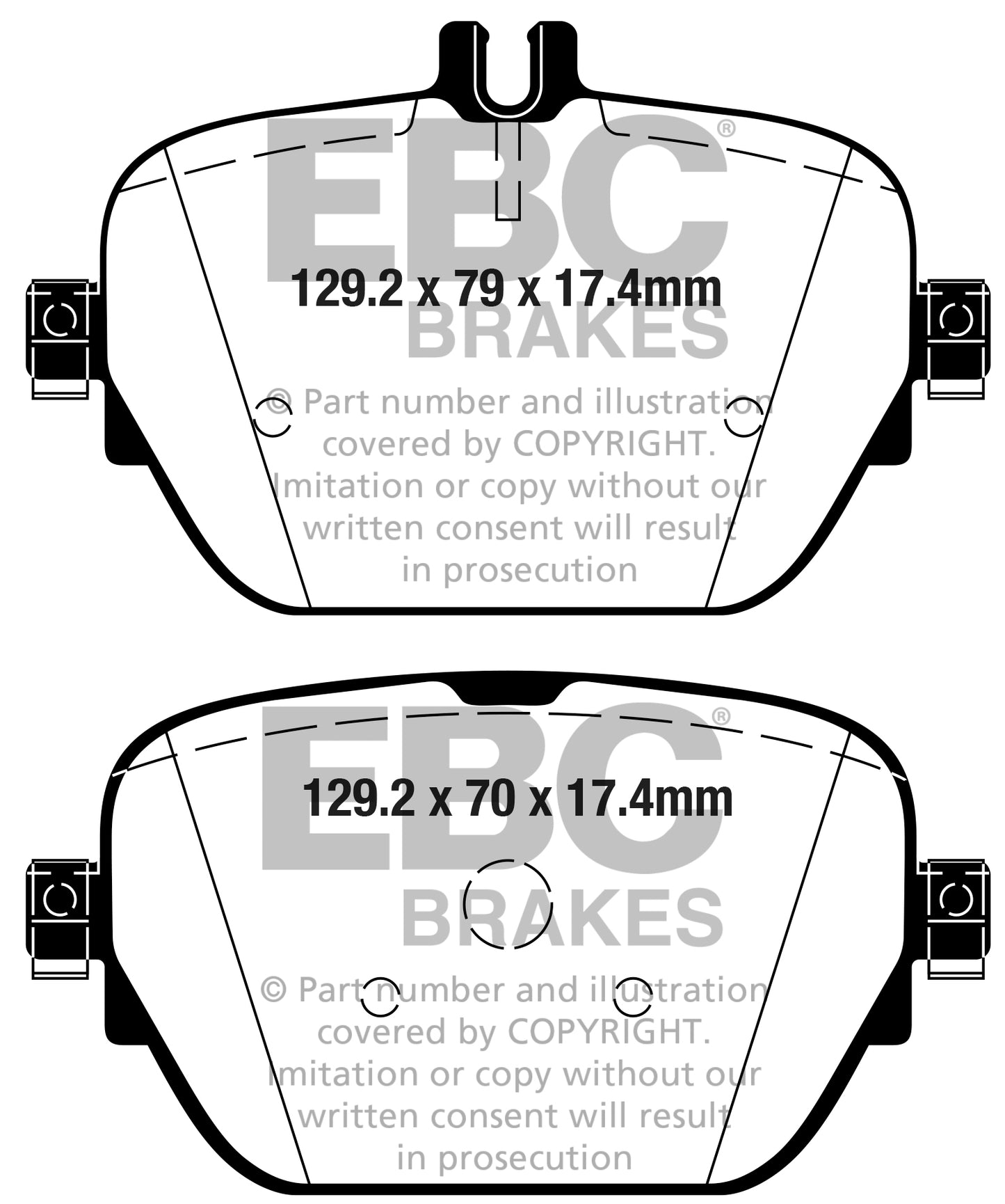 EBC Yellowstuff Mercedes E63 W213 Rear Performance Brake Pads DP42314R