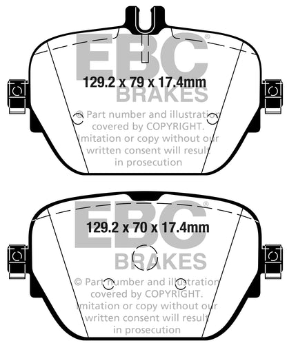 EBC Yellowstuff Mercedes E63 W213 Rear Performance Brake Pads DP42314R