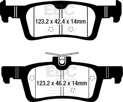 EBC Yellowstuff Ford Fiesta ST Mk8 Rear Performance Brake Pads DP42319R