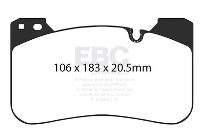 EBC Racing RP-X BMW X5M and X6M Front Performance Brake Pads DP82331RPX