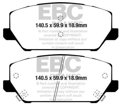 EBC Yellowstuff Hyundai i30N Front Performance Brake Pads DP42343R