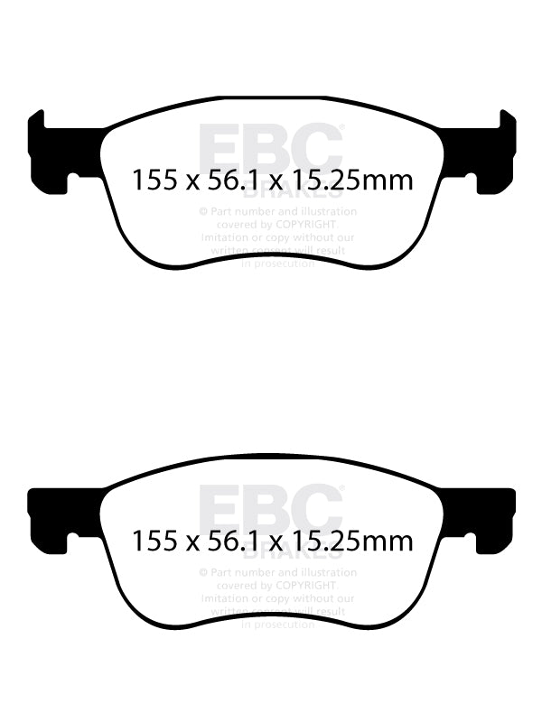 EBC Racing RP-X Ford Fiesta ST Mk8 Front Performance Brake Pads DP82353RPX