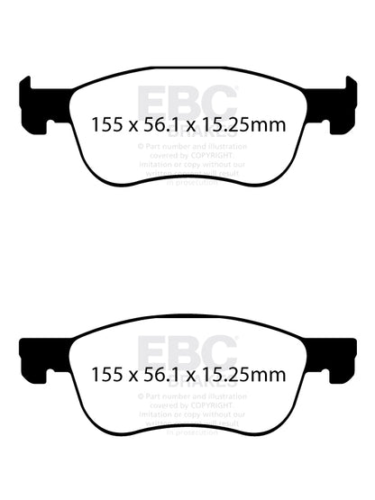 EBC Racing RP-X Ford Fiesta ST Mk8 Front Performance Brake Pads DP82353RPX