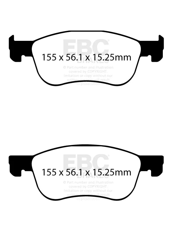 EBC Racing RP-1 Ford Fiesta ST Mk8 Front Performance Brake Pads DP82353RP1