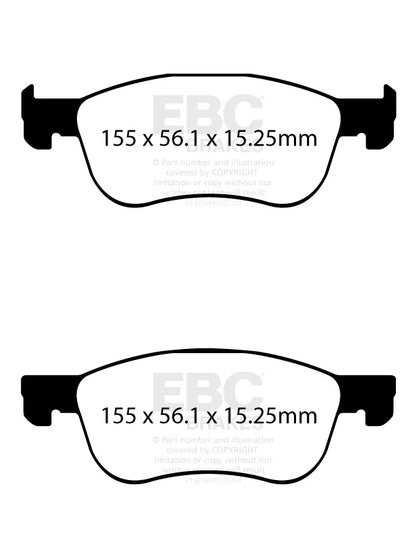 EBC Racing RP-1 Ford Fiesta ST Mk8 Front Performance Brake Pads DP82353RP1