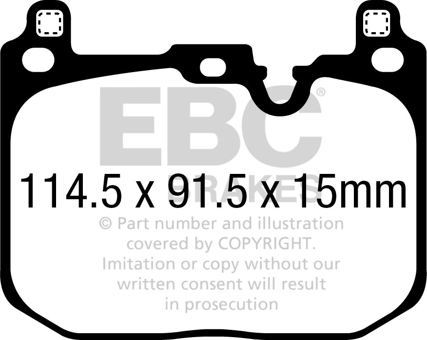 EBC Yellowstuff BMW 128ti F40 Front Performance Brake Pads DP42393R