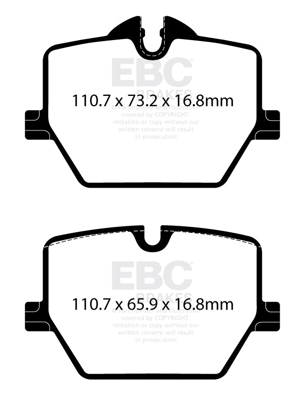 EBC Yellowstuff Toyota GR Supra Rear Performance Brake Pads DP42415R