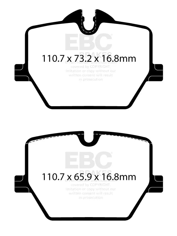 EBC Racing RP-X BMW M340i and M440i G20/G22 Rear Performance Brake Pads DP82415RPX