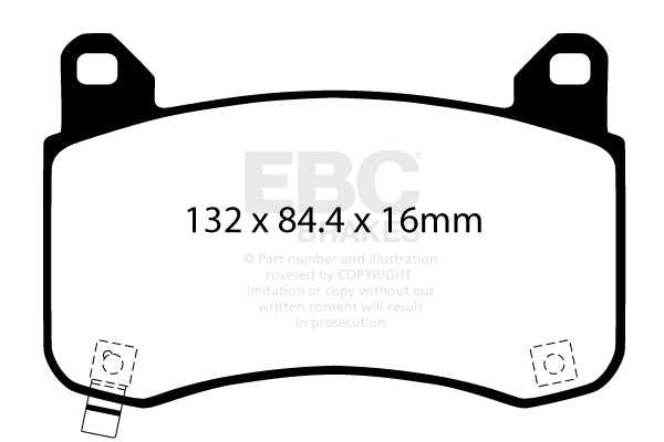 EBC Yellowstuff Tesla Model 3 Front Performance Brake Pads