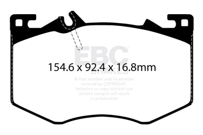 EBC Yellowstuff Mercedes A35 W177 and CLA35 C118 Front Performance Brake Pads DP42423R