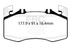 Plaquettes de frein avant hautes performances EBC Yellowstuff pour Mercedes A45 W177 et CLA45 C118 DP42424R 