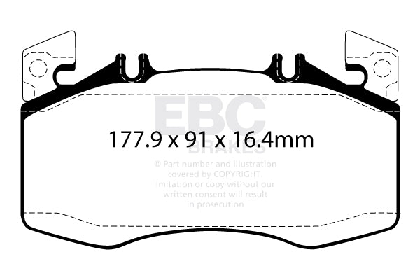 EBC Yellowstuff Mercedes A45 W177 and CLA45 C118 Front Performance Brake Pads DP42424R