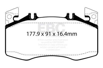 EBC Yellowstuff Mercedes A45 W177 and CLA45 C118 Front Performance Brake Pads DP42424R