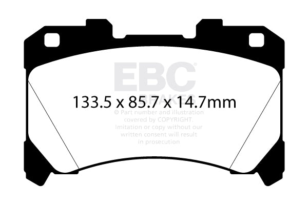 EBC Racing RP-1 Toyota GR Yaris Front Performance Brake Pads DP82430RP1