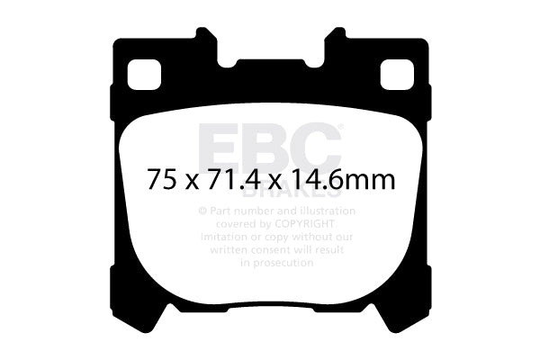 EBC Racing RP-X Toyota GR Yaris Rear Performance Brake Pads DP82431RPX