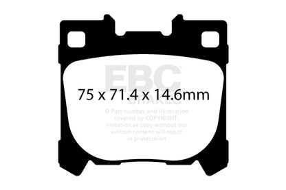 EBC Racing RP-1 Toyota GR Yaris Rear Performance Brake Pads DP82431RP1