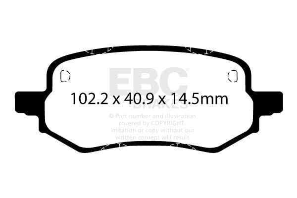 EBC Yellowstuff Ford Puma ST Rear Performance Brake Pads DP42432R