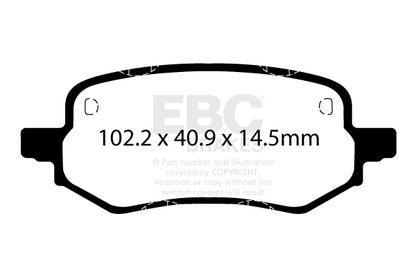 EBC Yellowstuff Ford Puma ST Rear Performance Brake Pads DP42432R