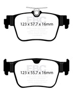 Pastillas de freno traseras de alto rendimiento EBC Yellowstuff para VW Golf R Mk8 DP42438R 