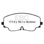 Pastillas de freno delanteras de alto rendimiento EBC Racing RP-X para Audi S3 8V DP82127RPX 