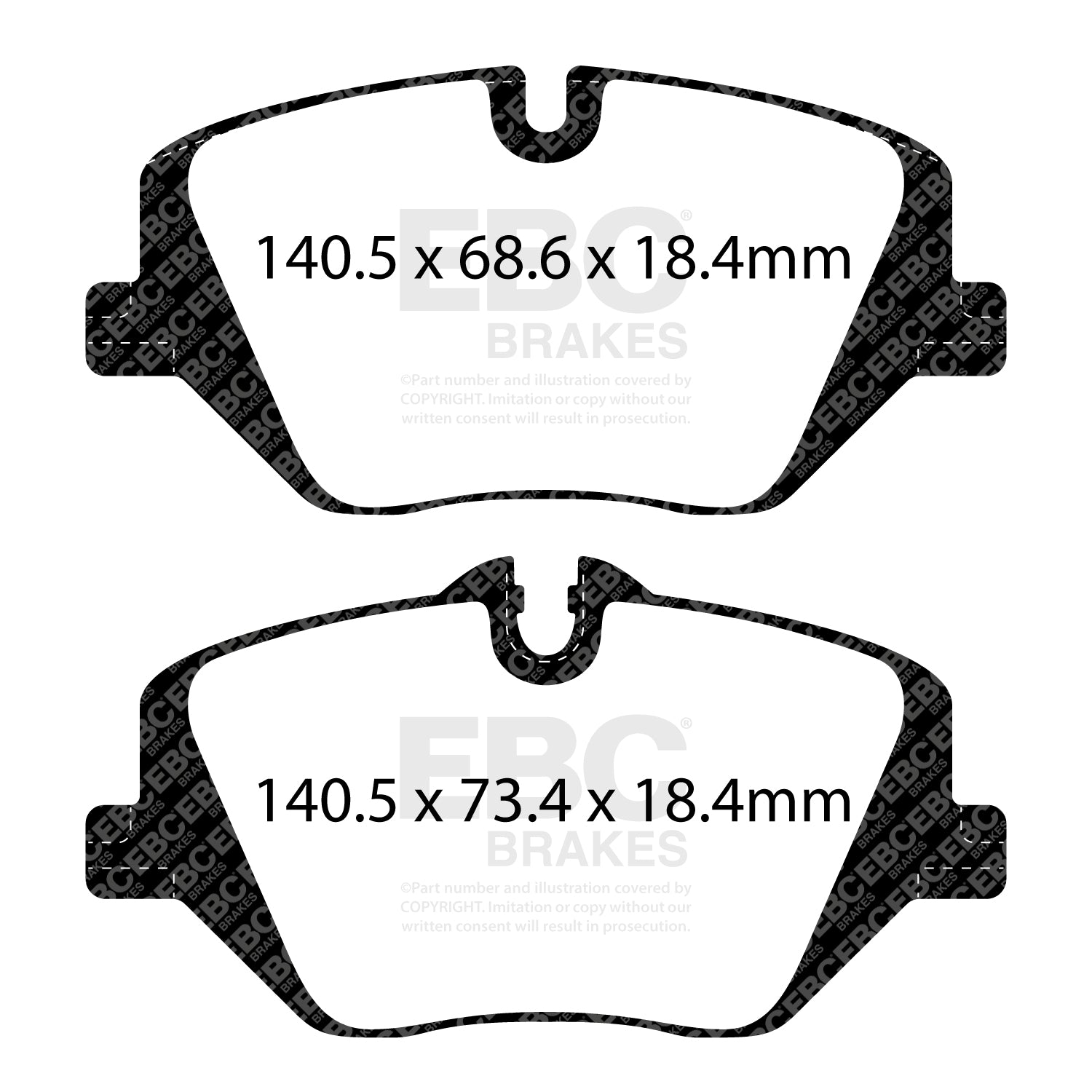EBC Ultimax MINI Cooper S F66 Front OE Replacement Brake Pads