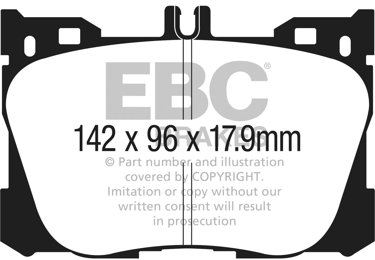 EBC Yellowstuff Mercedes C43 W205 Front Performance Brake Pads DP43070R